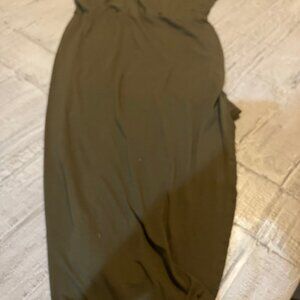 Hunter Green Dress (Front Asymmetrical)